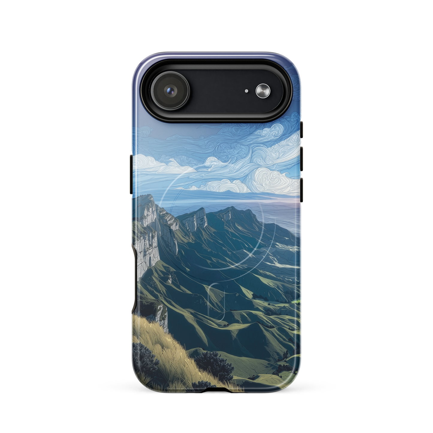 'Te Mata Peak' iPhone 17 Air MagSafe tough phone case - protective glossy case NZ Australia