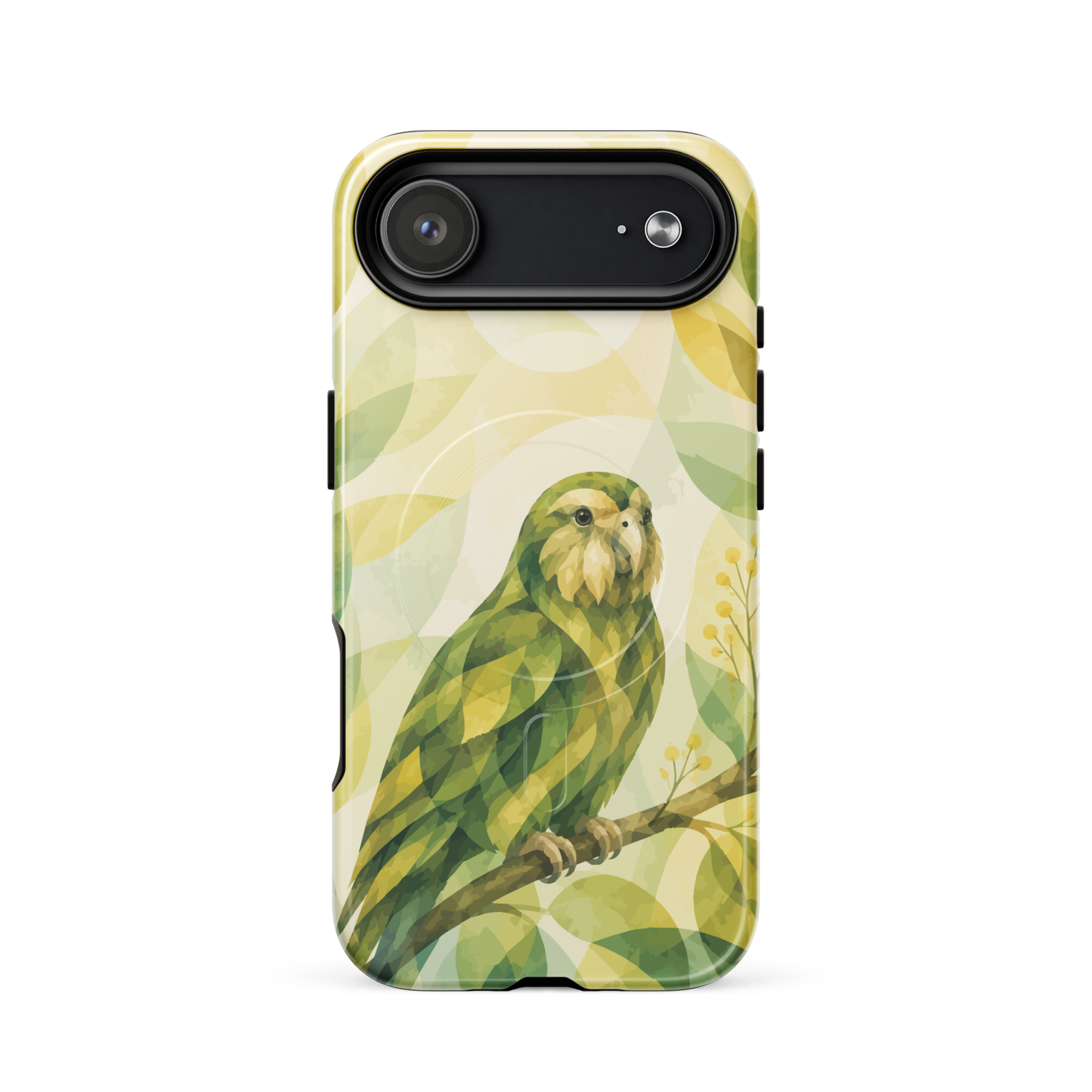'Kakapo' iPhone 17 Air MagSafe tough phone case - protective glossy case NZ Australia