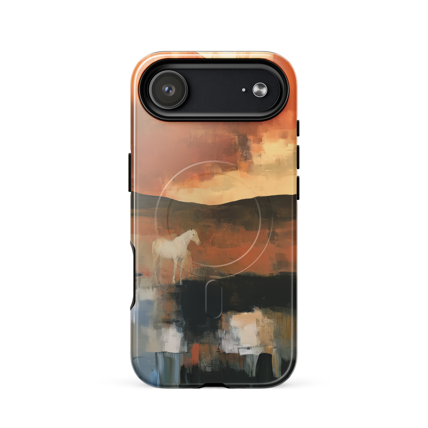 'Ember Fields' iPhone 17 Air MagSafe phone case - protective glossy case NZ Australia