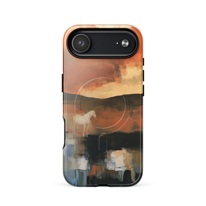 'Ember Fields' iPhone 17 Air MagSafe phone case - protective glossy case NZ Australia