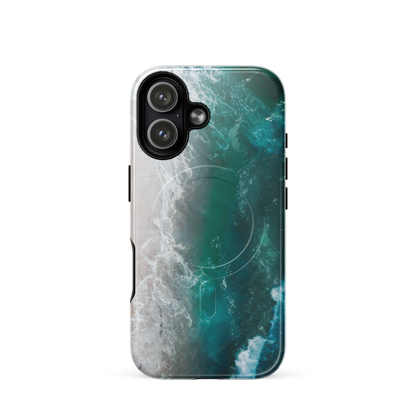 'Ocean View' iPhone 17 MagSafe tough phone case - protective glossy case NZ Australia