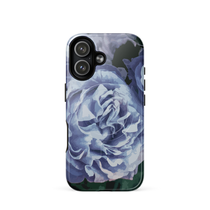 'Blue Rose' iPhone 17 MagSafe tough phone case - protective glossy case NZ Australia