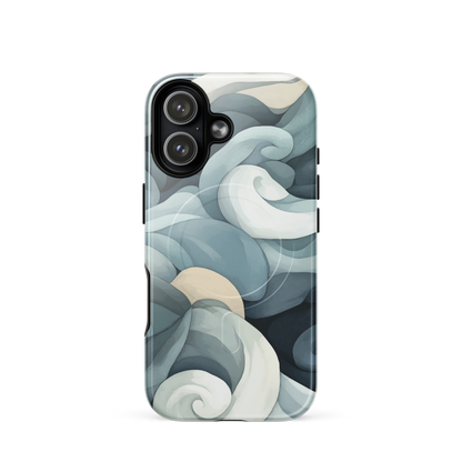 'Ebb and Flow' iPhone 17 MagSafe tough phone case - protective glossy case NZ Australia