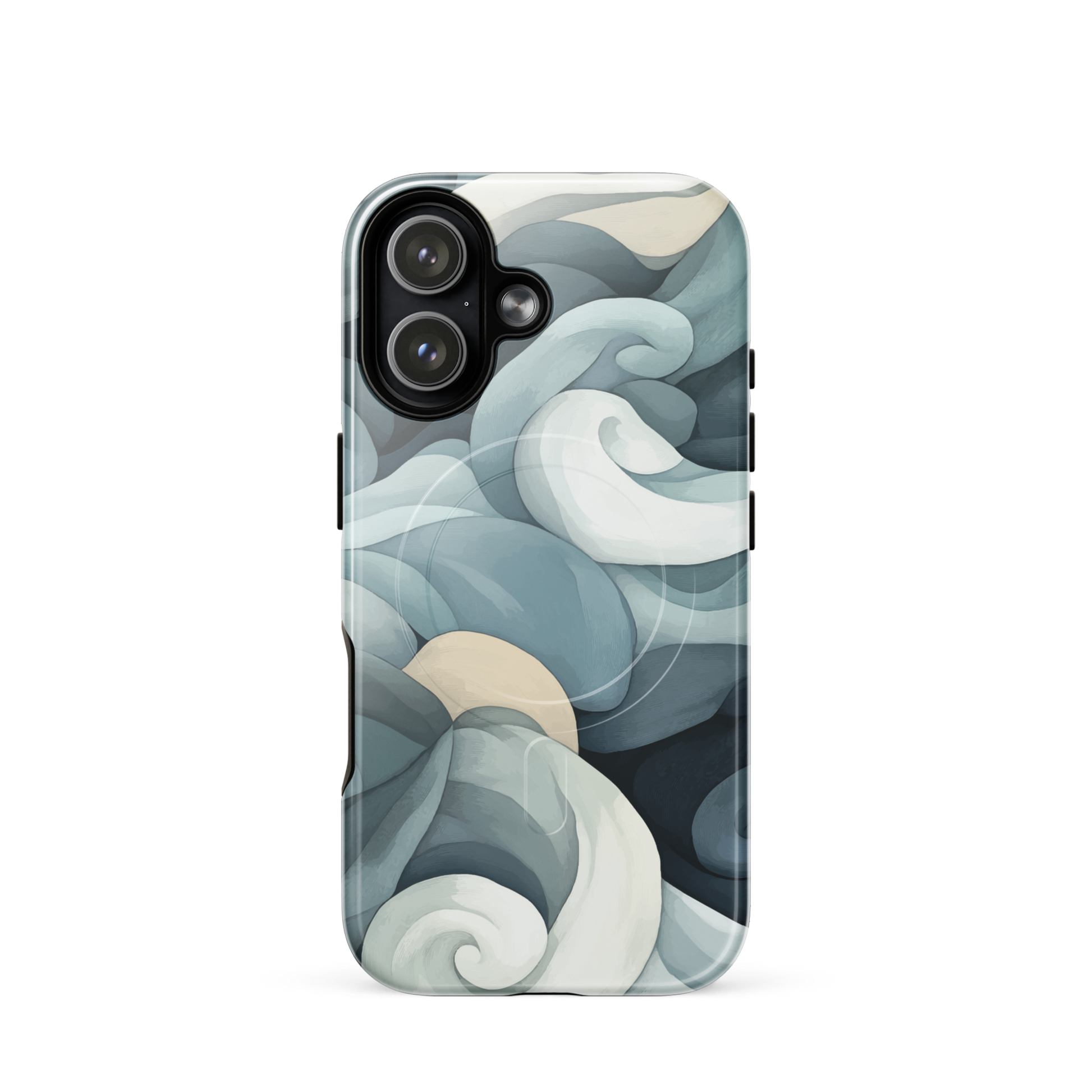 'Ebb and Flow' iPhone 17 MagSafe tough phone case - protective glossy case NZ Australia