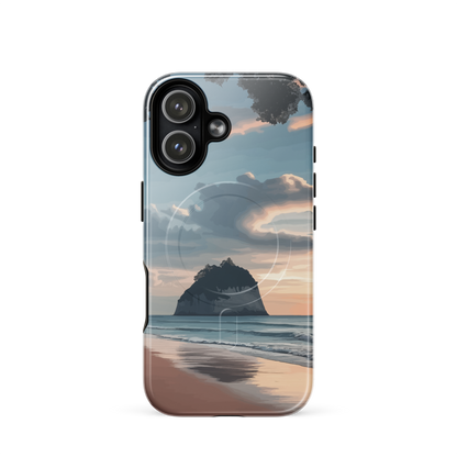 'Cathedral Cove' iPhone 17 MagSafe tough phone case - protective glossy case NZ Australia