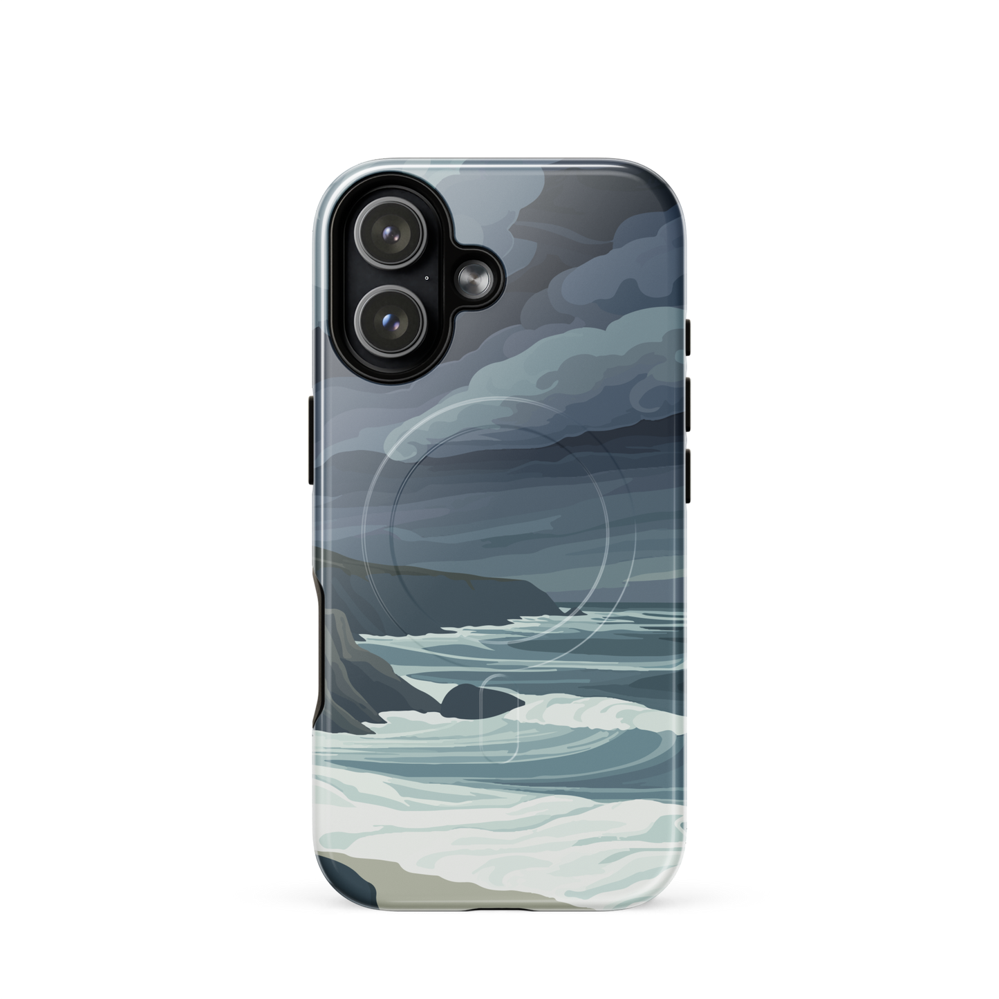 'Cape Kidnappers' iPhone 17 MagSafe tough phone case - protective glossy case NZ Australia