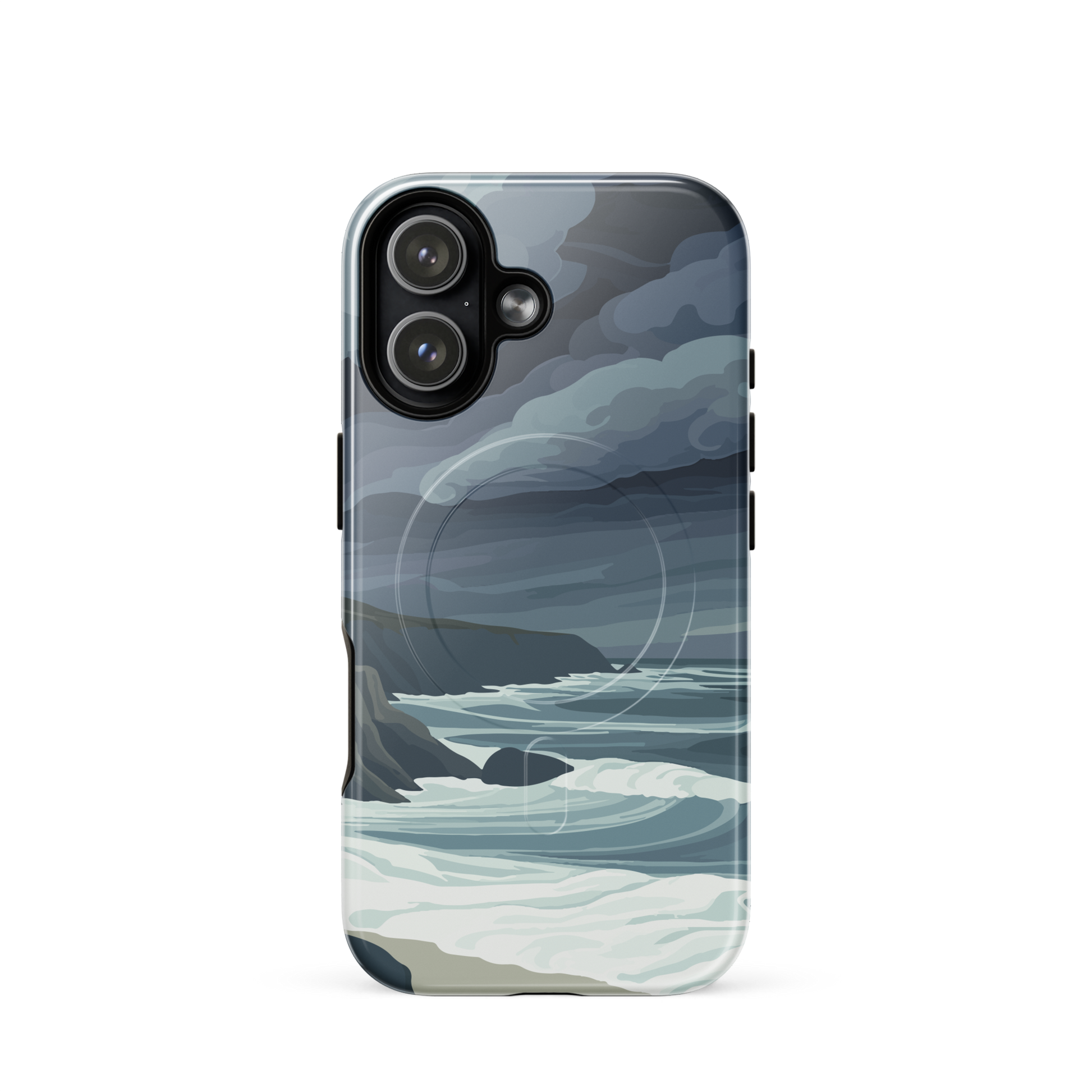 'Cape Kidnappers' iPhone 17 MagSafe tough phone case - protective glossy case NZ Australia