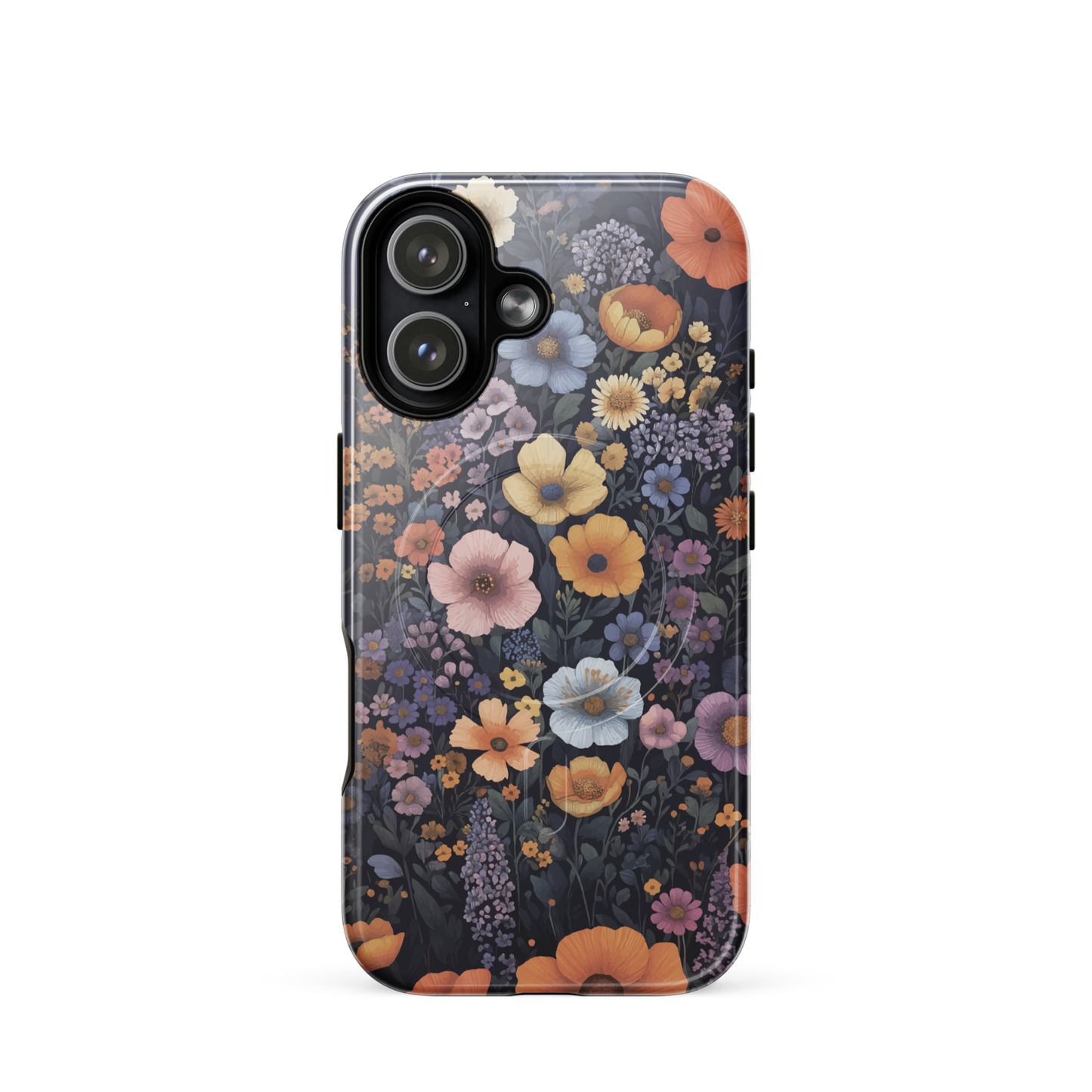 'Wildflowers' iPhone 17 MagSafe tough phone case - protective glossy case NZ Australia