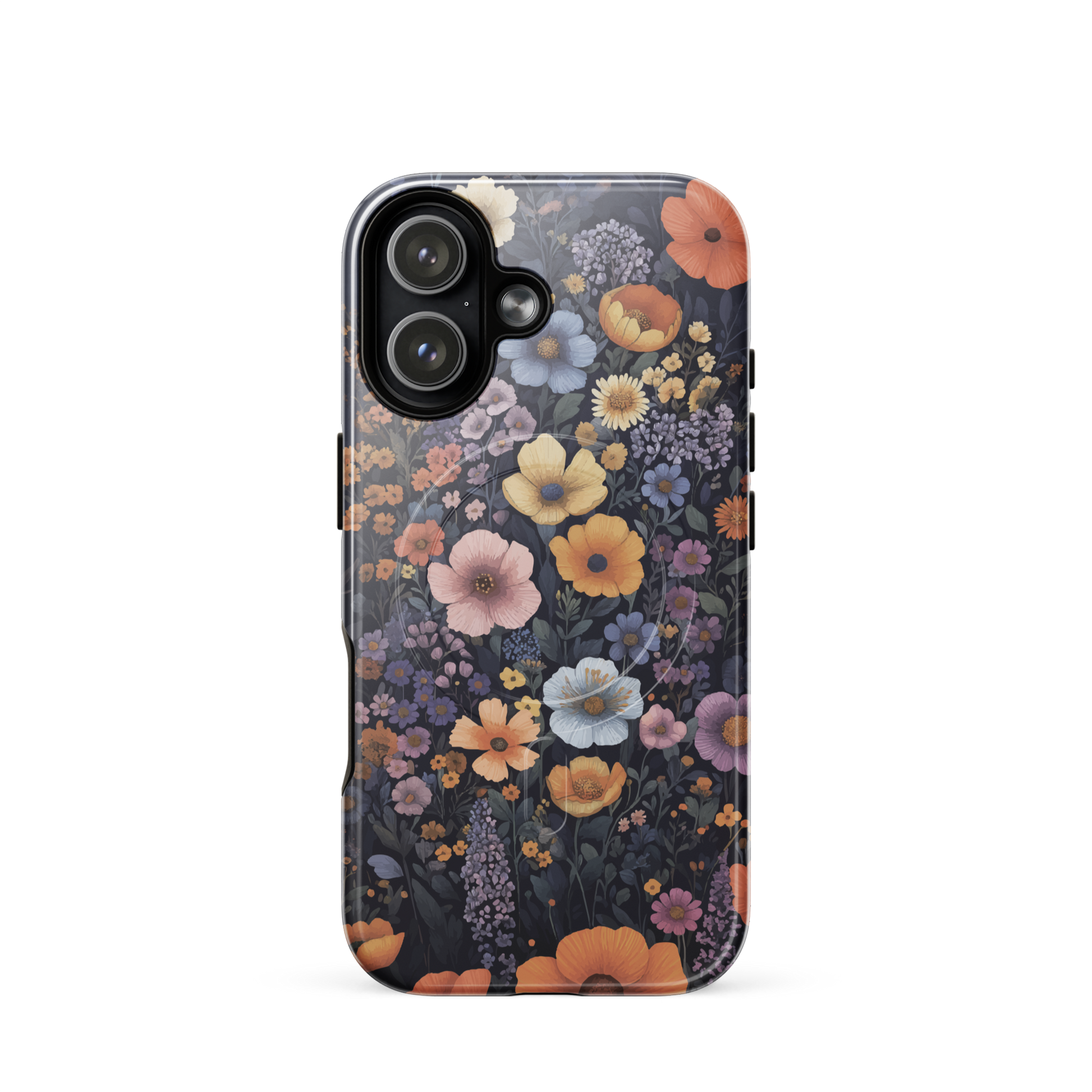 'Wildflowers' iPhone 17 MagSafe tough phone case - protective glossy case NZ Australia