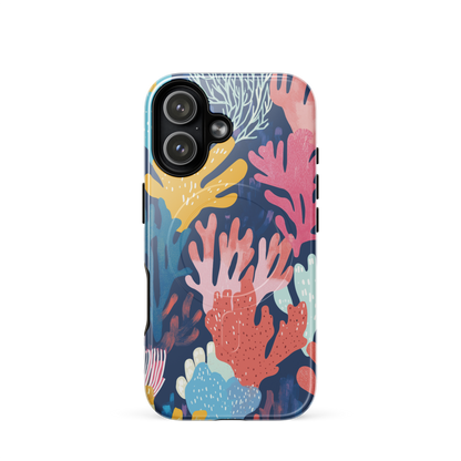 'Coral Reef' iPhone 17 MagSafe tough phone case - protective glossy case NZ Australia