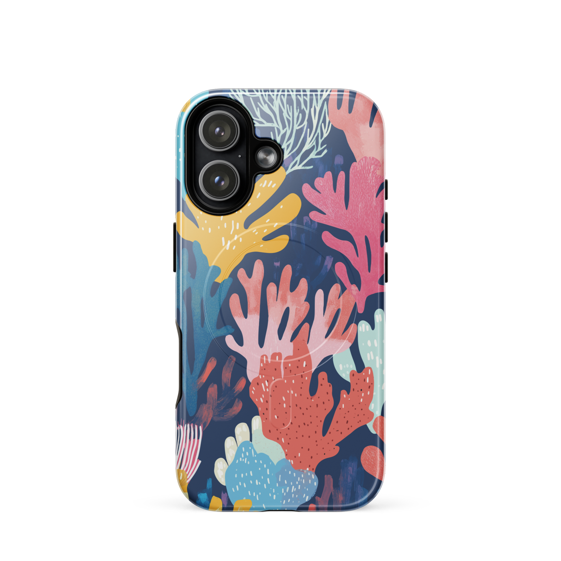 'Coral Reef' iPhone 17 MagSafe tough phone case - protective glossy case NZ Australia