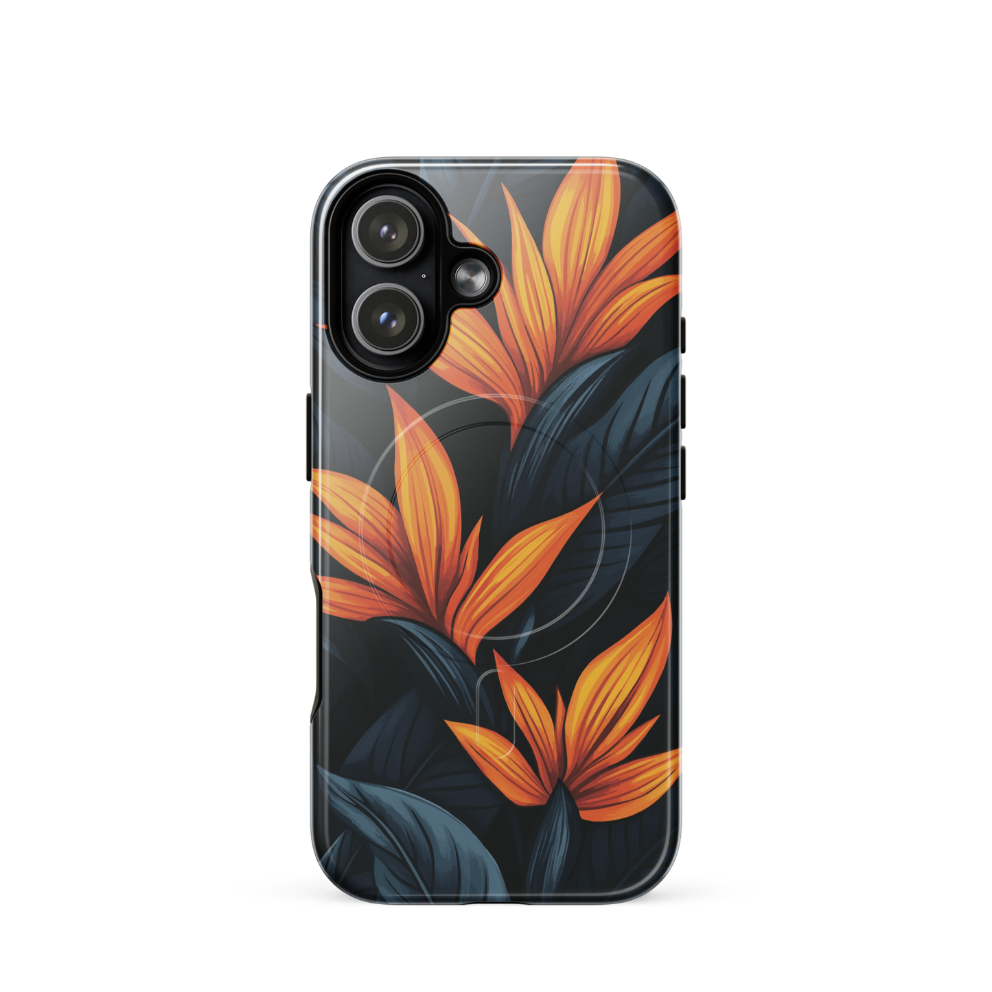 'Bird of Paradise' iPhone 17 MagSafe tough phone case - protective glossy case NZ Australia