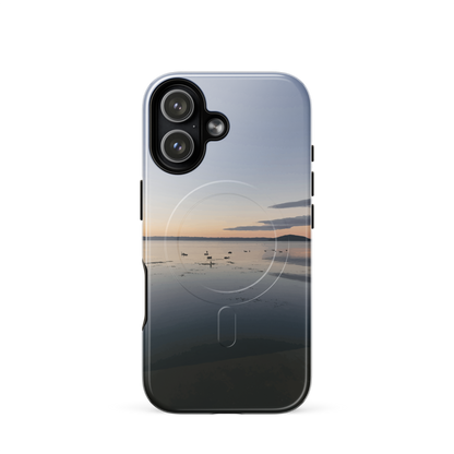 'Whispers on the Lake' iPhone 17 MagSafe tough phone case - protective glossy case NZ Australia