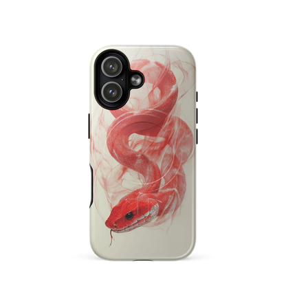 'Red Snake' iPhone 17 MagSafe tough phone case - protective glossy case NZ Australia