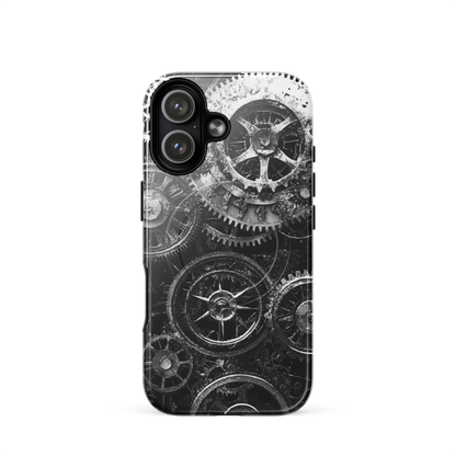 'Clockwork' iPhone 17 MagSafe tough phone case - protective glossy case NZ Australia