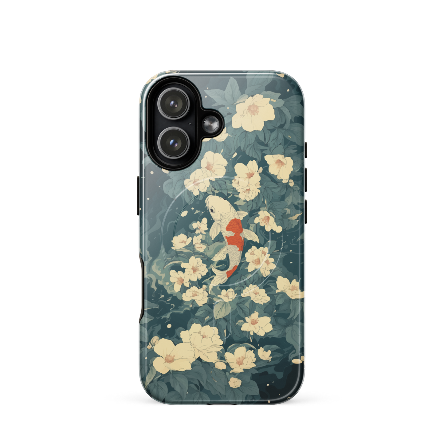 'Koi' iPhone 17 MagSafe tough phone case - protective glossy case NZ Australia