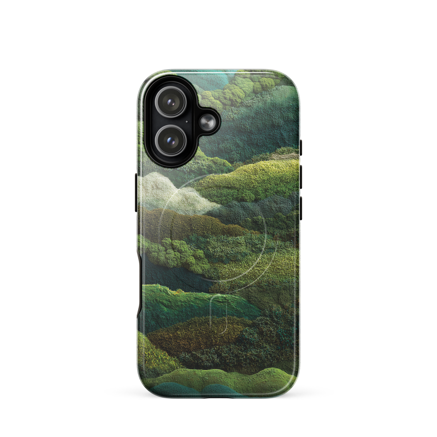 'Forest Layers' iPhone 17 MagSafe tough phone case - protective glossy case NZ Australia