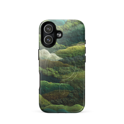 'Forest Layers' iPhone 17 MagSafe tough phone case - protective glossy case NZ Australia