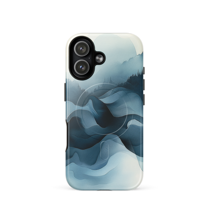 'Still Valleys' iPhone 17 MagSafe tough phone case - protective glossy case NZ Australia