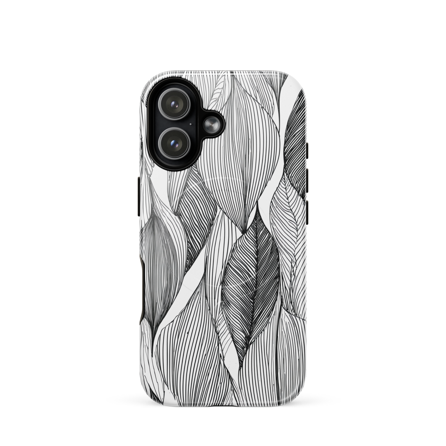 'Botanical Lines' iPhone 17 MagSafe tough phone case - protective glossy case NZ Australia
