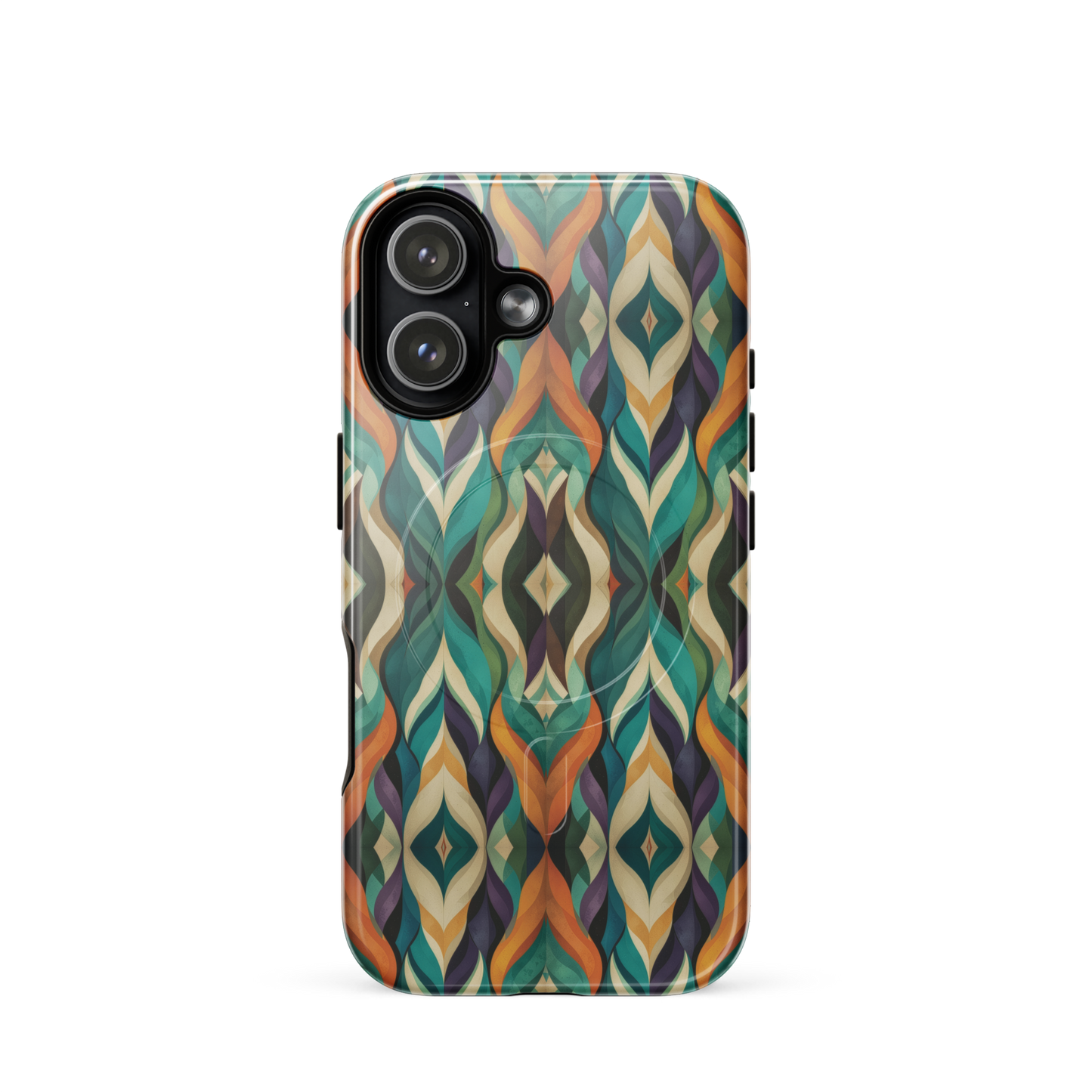 'Rhythm' iPhone 17 MagSafe tough phone case - protective glossy case NZ Australia