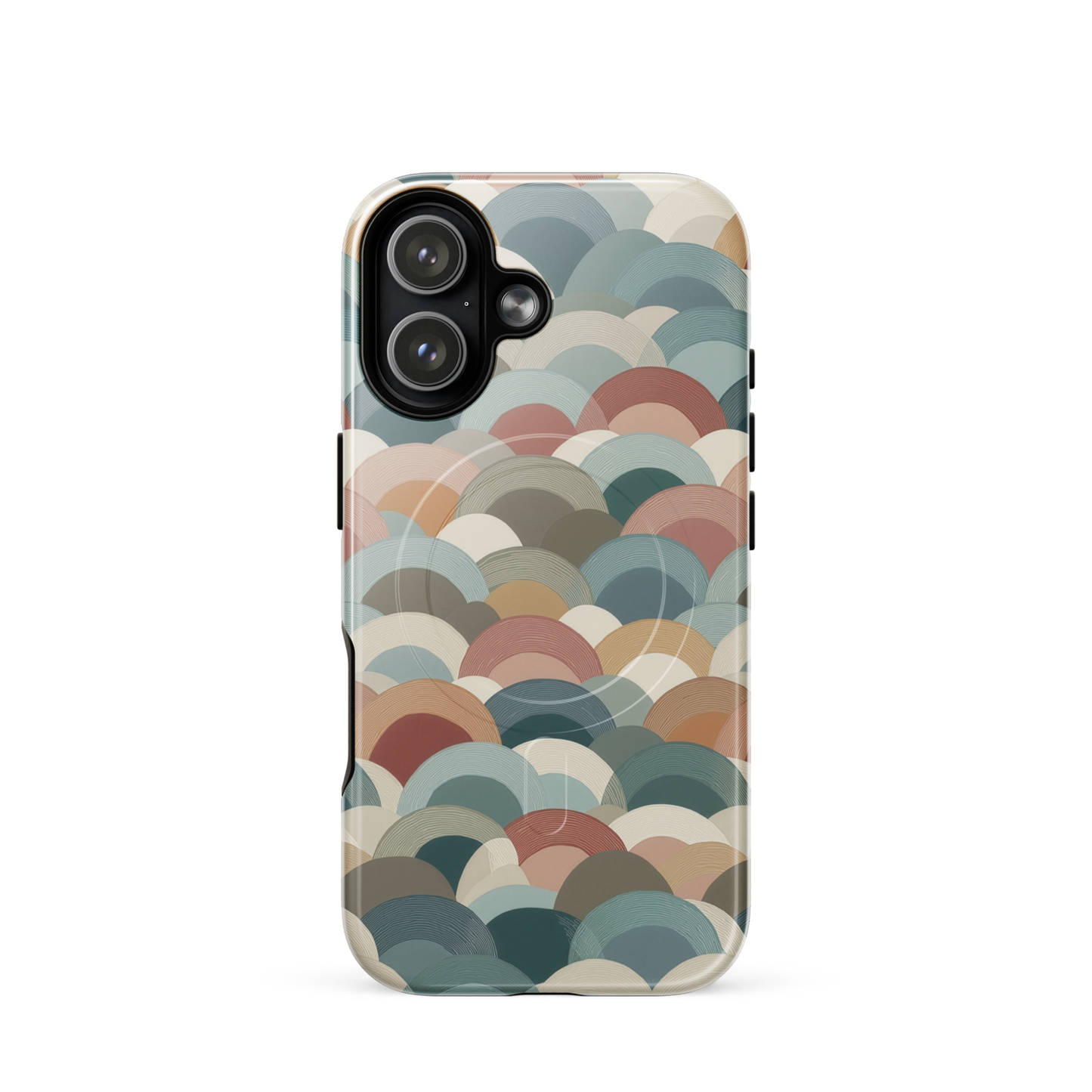 'Warm Horizons' iPhone 17 MagSafe tough phone case - protective glossy case NZ Australia