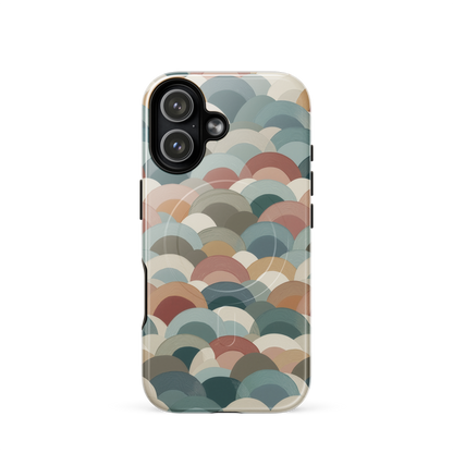'Warm Horizons' iPhone 17 MagSafe tough phone case - protective glossy case NZ Australia