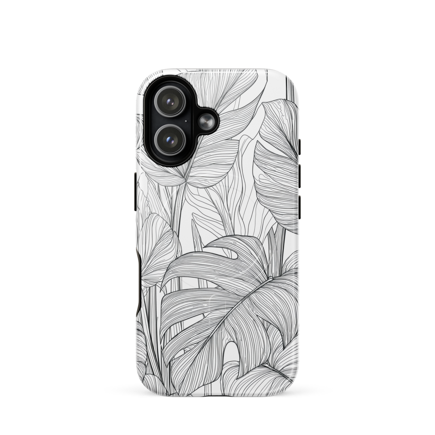 'Tropical Lines' iPhone 17 MagSafe tough phone case - protective glossy case NZ Australia