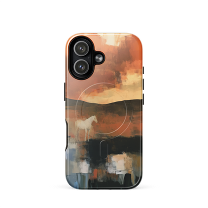 'Ember Fields' iPhone 17 MagSafe phone case - protective glossy case NZ Australia