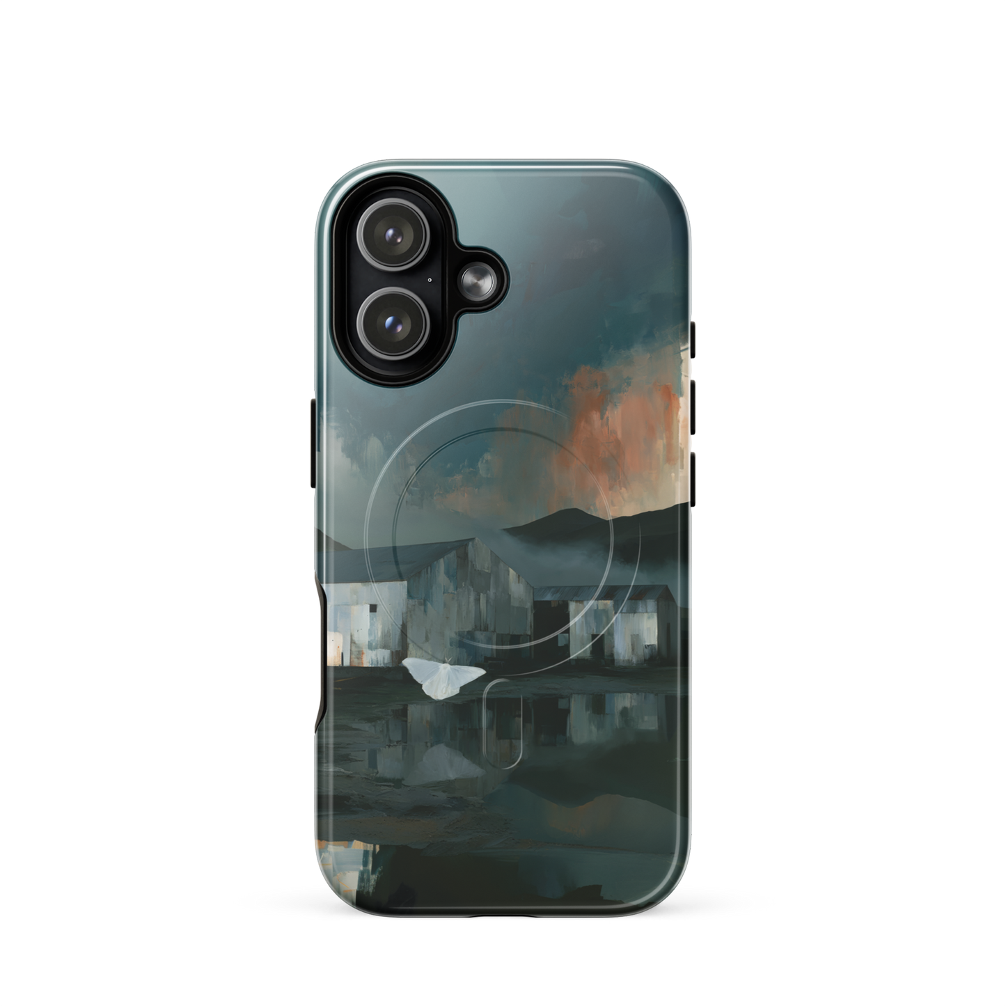 'Evening Flight' iPhone 17 MagSafe phone case - protective glossy case NZ Australia