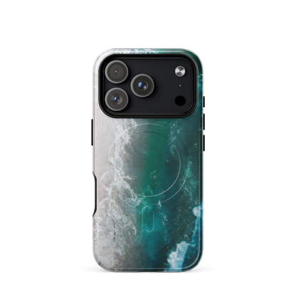 'Ocean View' iPhone 17 Pro MagSafe tough phone case - protective glossy case NZ Australia