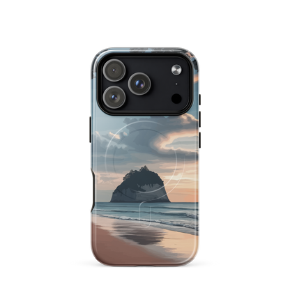 'Cathedral Cove' iPhone 17 Pro MagSafe tough phone case - protective glossy case NZ Australia