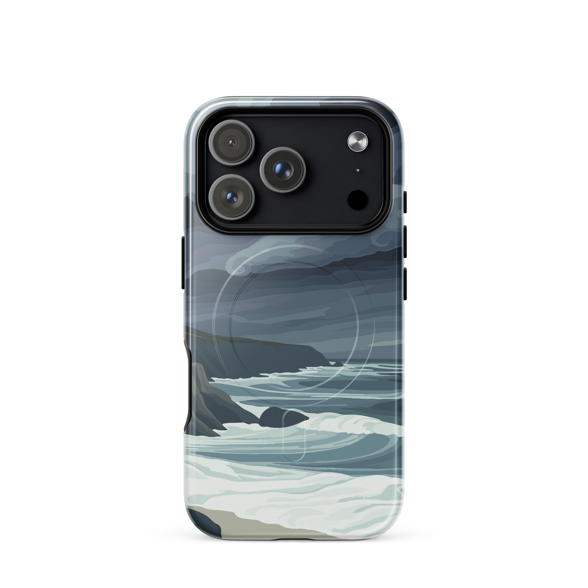 'Cape Kidnappers' iPhone 17 Pro MagSafe tough phone case - protective glossy case NZ Australia