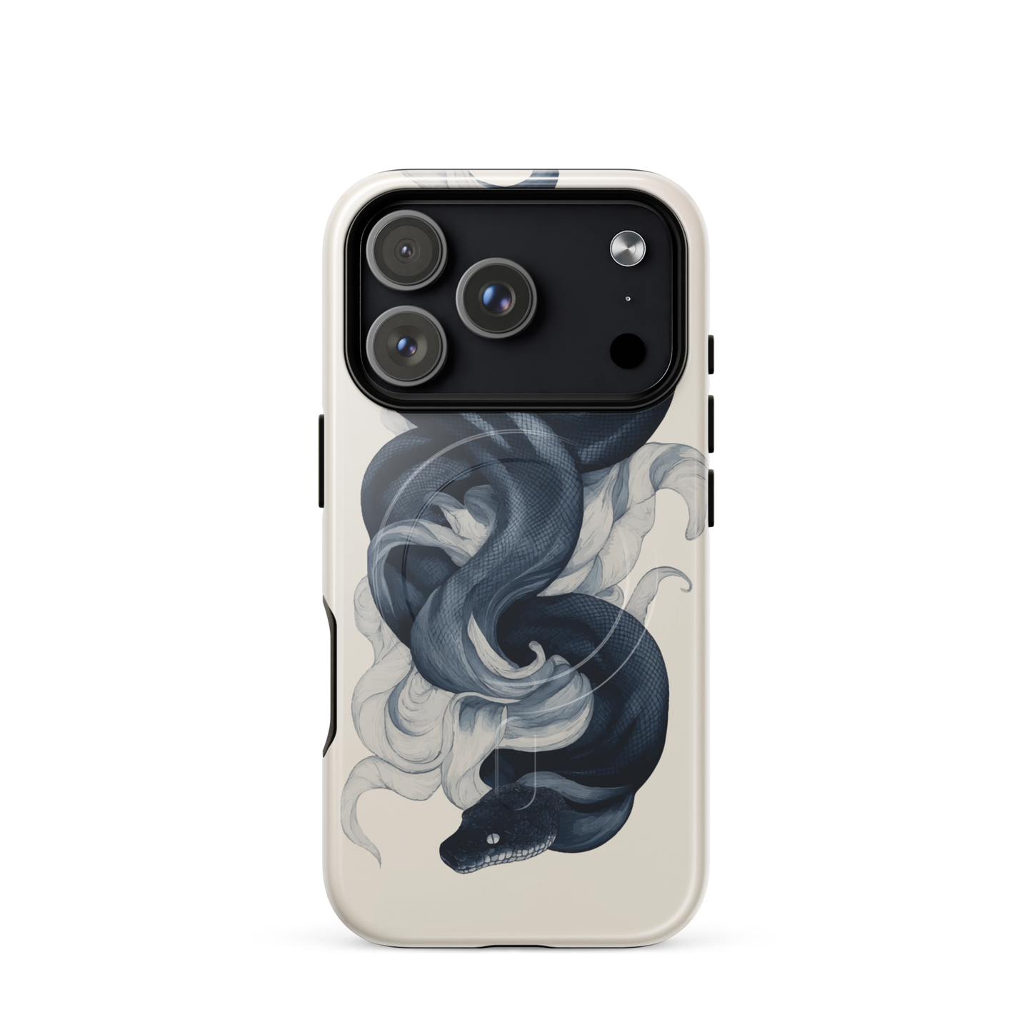 'Midnight Python' iPhone 17 Pro MagSafe tough phone case - protective glossy case NZ Australia