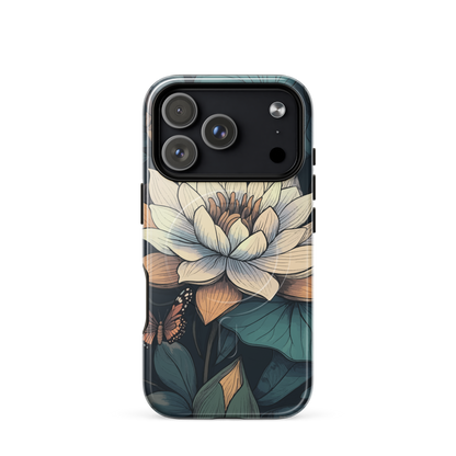 'Water Lily' iPhone 17 Pro MagSafe tough phone case - protective glossy case NZ Australia