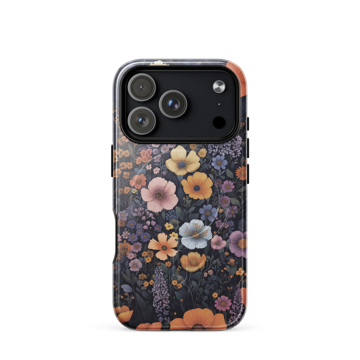 'Wildflowers' iPhone 17 Pro MagSafe tough phone case - protective glossy case NZ Australia