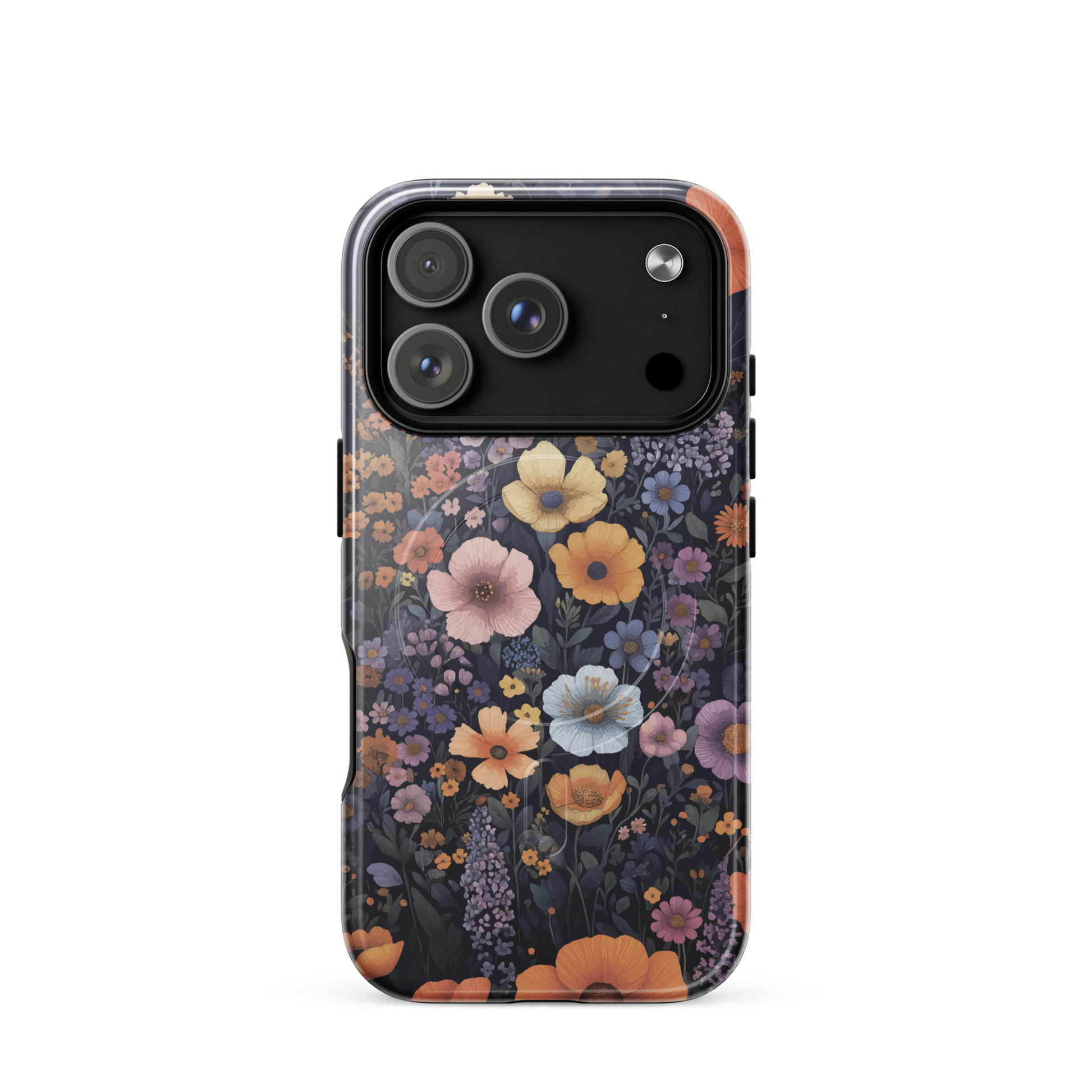 'Wildflowers' iPhone 17 Pro MagSafe tough phone case - protective glossy case NZ Australia