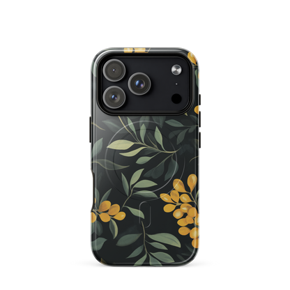 'NZ Kowhai' iPhone 17 Pro MagSafe tough phone case - protective glossy case NZ Australia