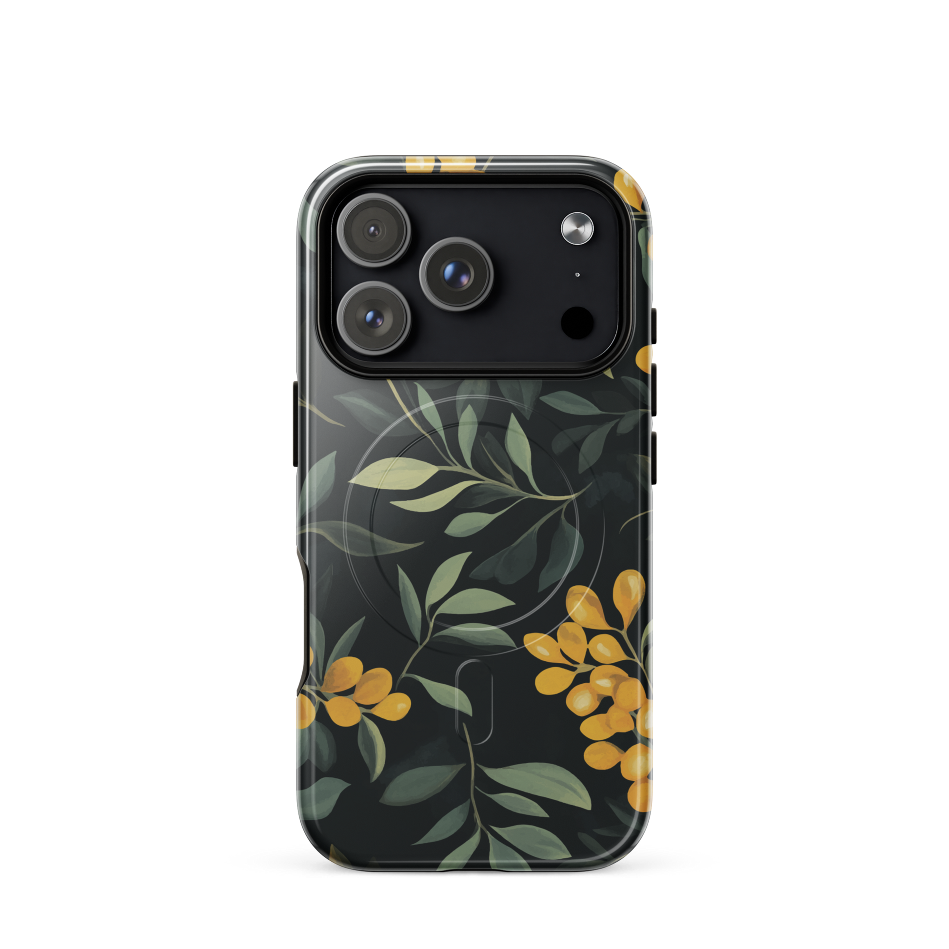 'NZ Kowhai' iPhone 17 Pro MagSafe tough phone case - protective glossy case NZ Australia