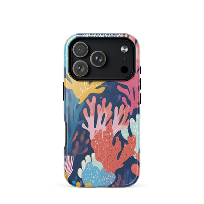'Coral Reef' iPhone 17 Pro MagSafe tough phone case - protective glossy case NZ Australia