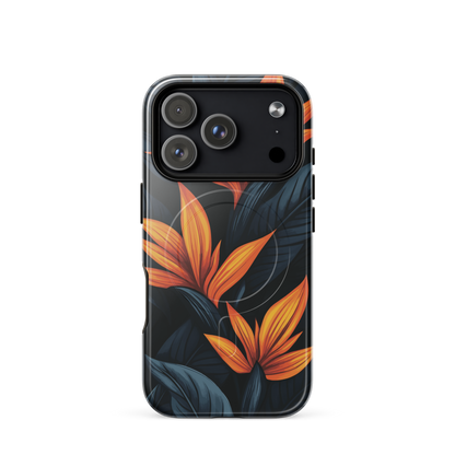'Bird of Paradise' iPhone 17 Pro MagSafe tough phone case - protective glossy case NZ Australia