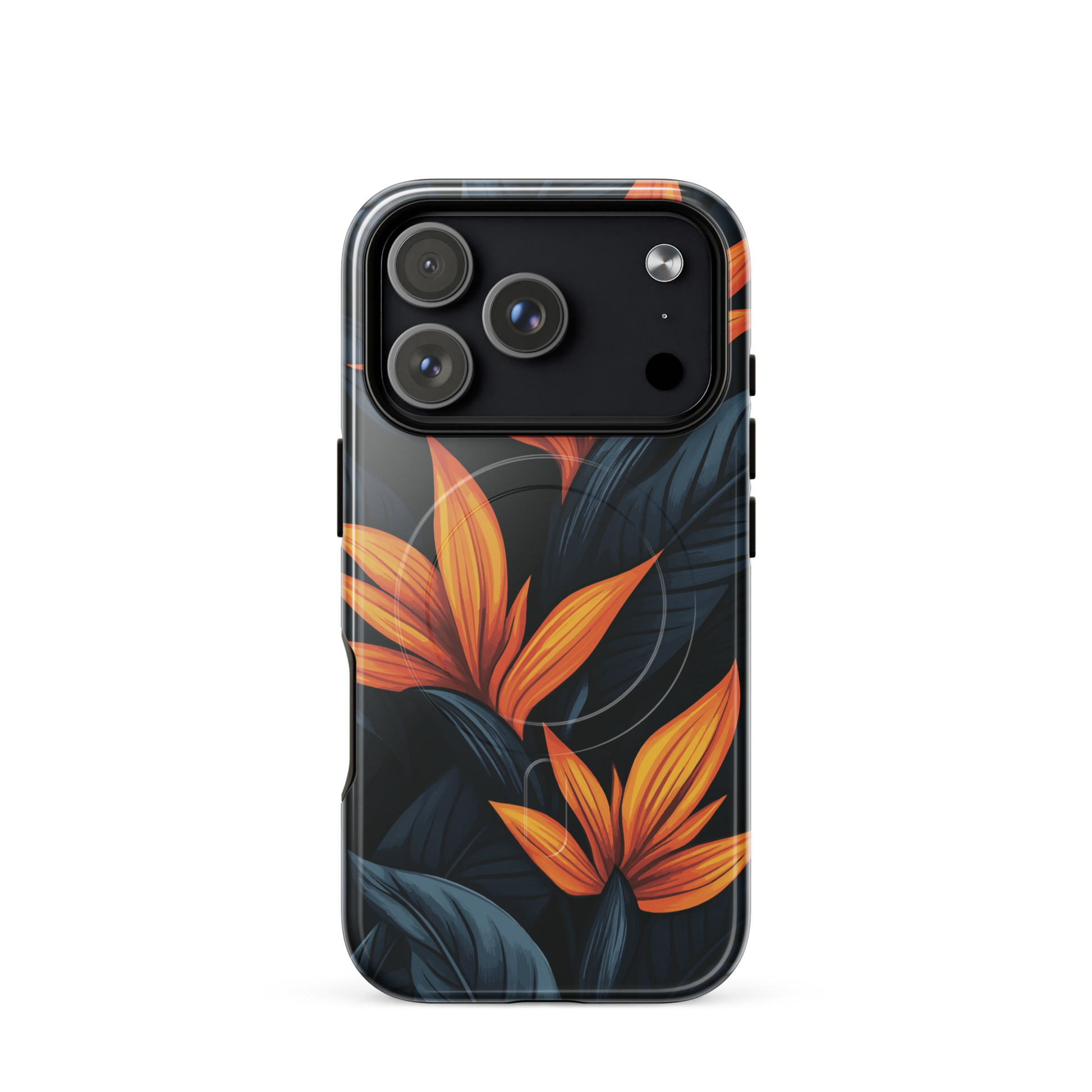 'Bird of Paradise' iPhone 17 Pro MagSafe tough phone case - protective glossy case NZ Australia