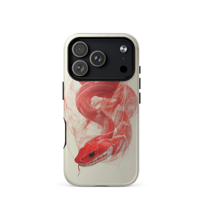 'Red Snake' iPhone 17 Pro MagSafe tough phone case - protective glossy case NZ Australia