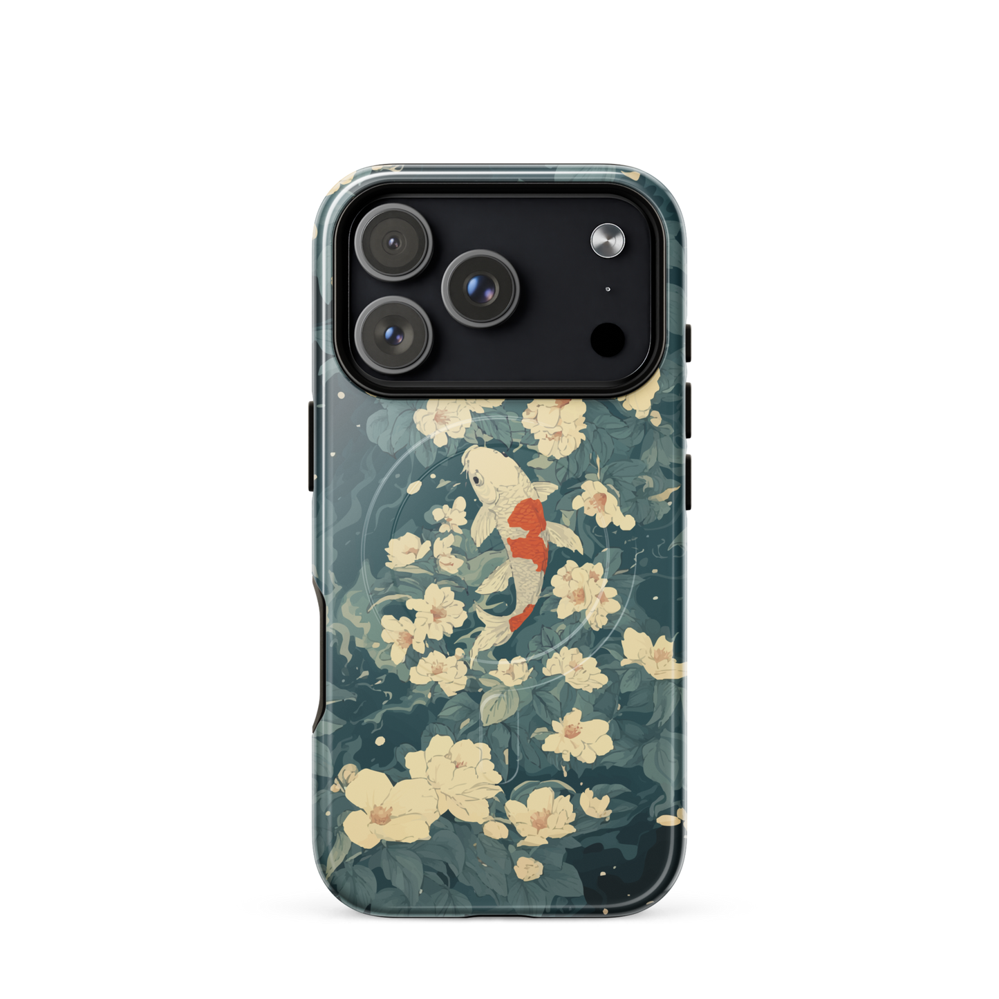 'Koi' iPhone 17 Pro MagSafe tough phone case - protective glossy case NZ Australia