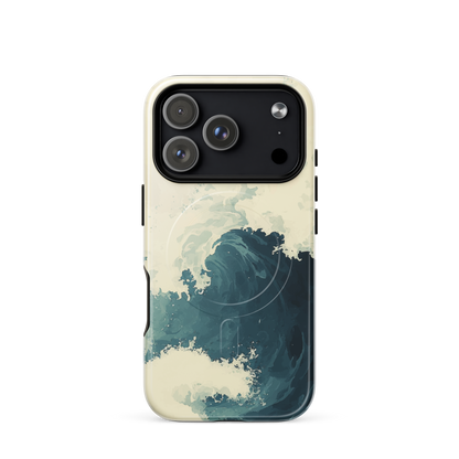 'Rising Swell' iPhone 17 Pro MagSafe tough phone case - protective glossy case NZ Australia