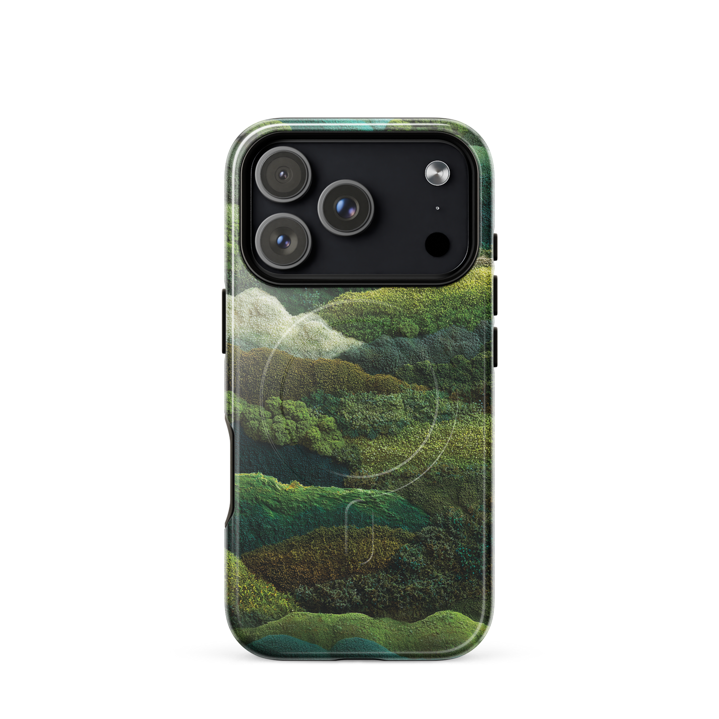 'Forest Layers' iPhone 17 Pro MagSafe tough phone case - protective glossy case NZ Australia