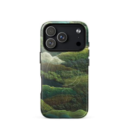 'Forest Layers' iPhone 17 Pro MagSafe tough phone case - protective glossy case NZ Australia