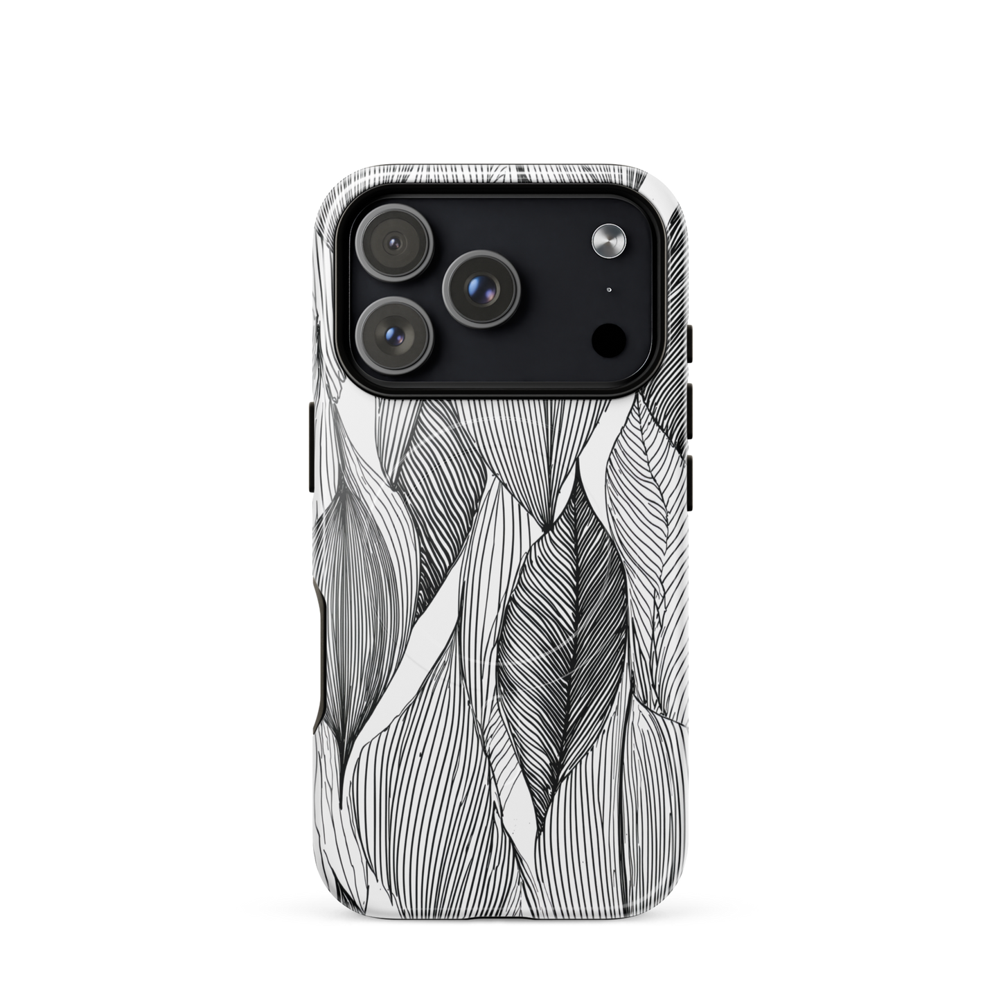 'Botanical Lines' iPhone 17 Pro MagSafe tough phone case - protective glossy case NZ Australia