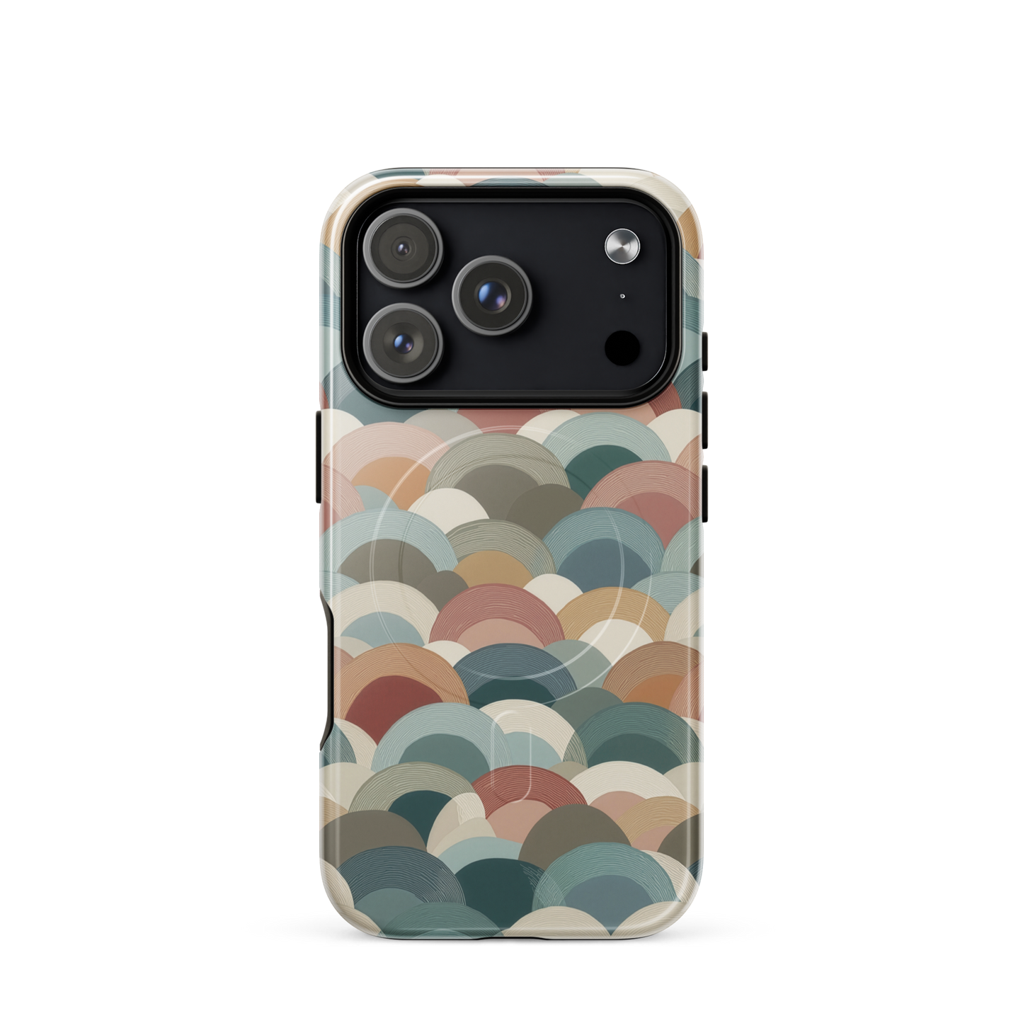 'Warm Horizons' iPhone 17 Pro MagSafe tough phone case - protective glossy case NZ Australia