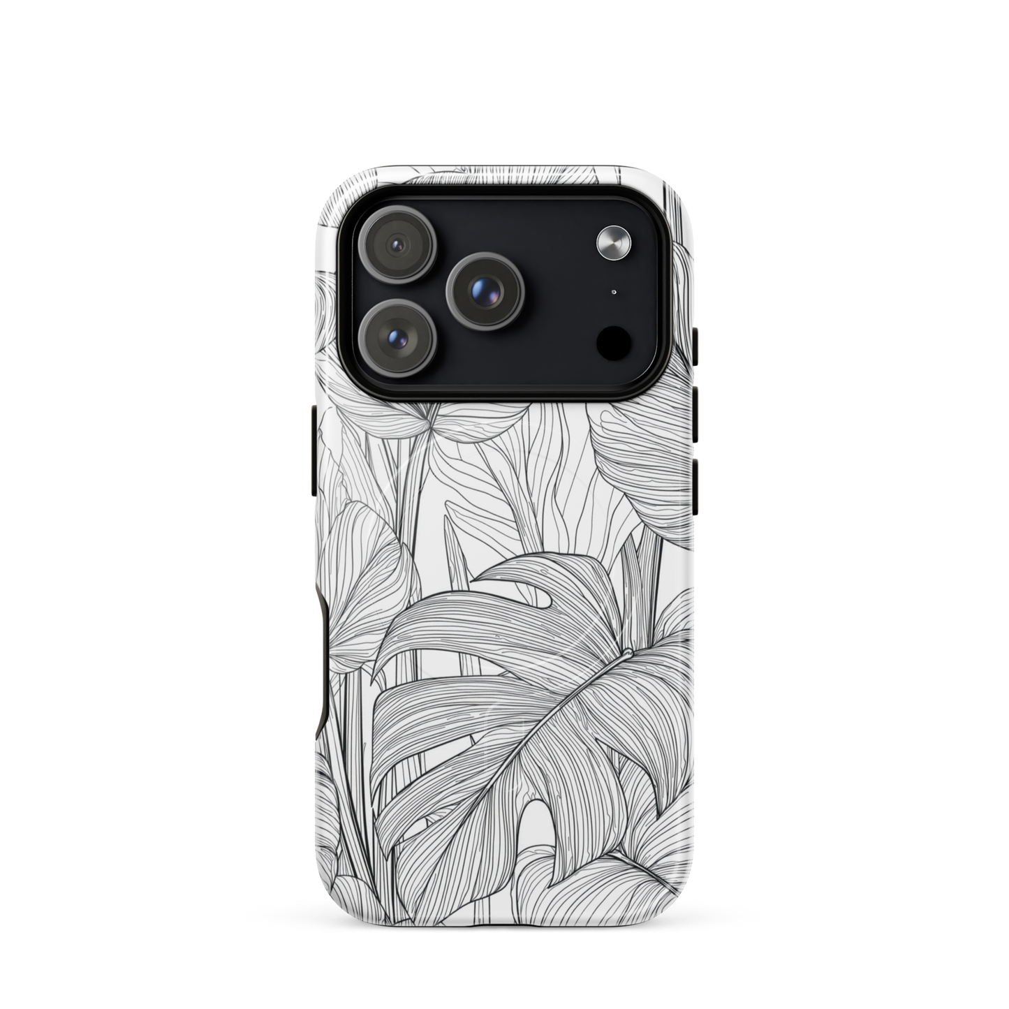 'Tropical Lines' iPhone 17 Pro MagSafe tough phone case - protective glossy case NZ Australia